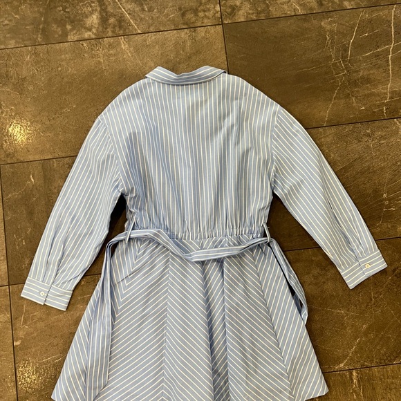 Zara Blue Striped Shirt Dress size 13/14 like new! - Picture 7 of 7